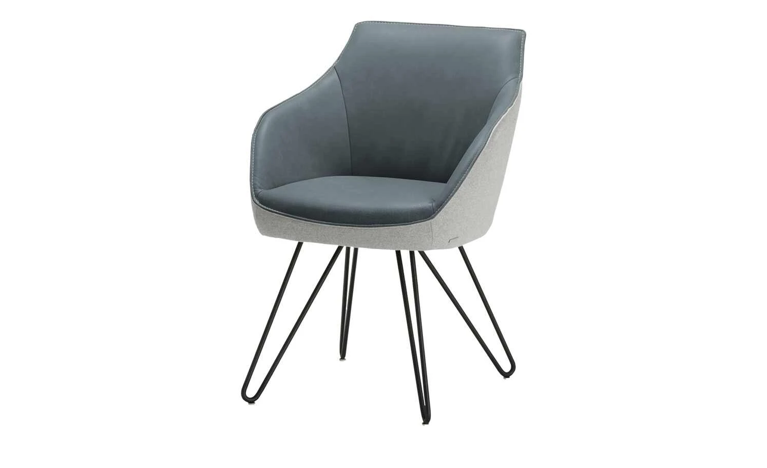 KOINOR Armlehnstuhl Dining System 4 | Mare (Blau) / Hellgrau / Kontrastnaht Hellgrau 4 KOINOR Armlehnstuhl Dining System 4 | Mare (Blau) / Hellgrau / Kontrastnaht Hellgrau – Bild 2