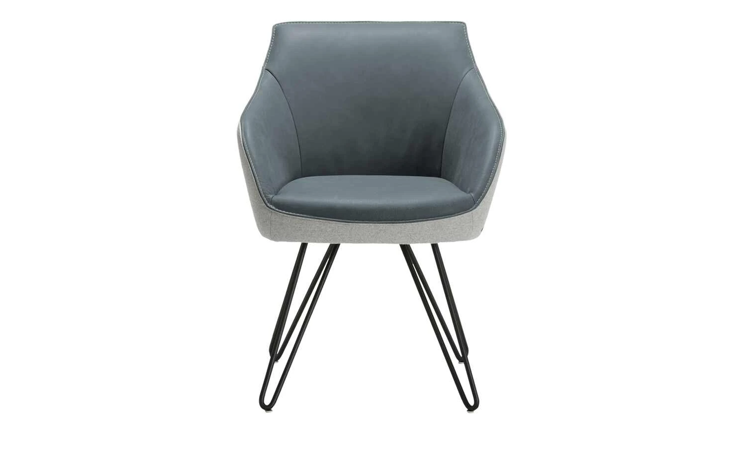 KOINOR Armlehnstuhl Dining System 4 | Mare (Blau) / Hellgrau / Kontrastnaht Hellgrau 6 KOINOR Armlehnstuhl Dining System 4 | Mare (Blau) / Hellgrau / Kontrastnaht Hellgrau – Bild 4