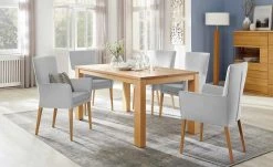 Wohnwert Armlehn-Polsterstuhl Aron | Silver (Hellgrau)