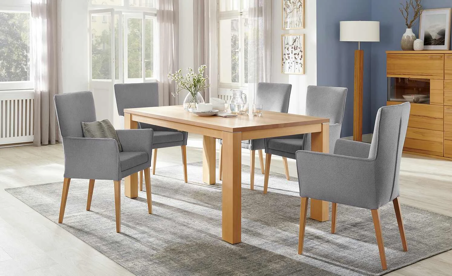 Wohnwert Armlehn-Polsterstuhl Aron | Grau 3 Wohnwert Armlehn-Polsterstuhl Aron | Grau