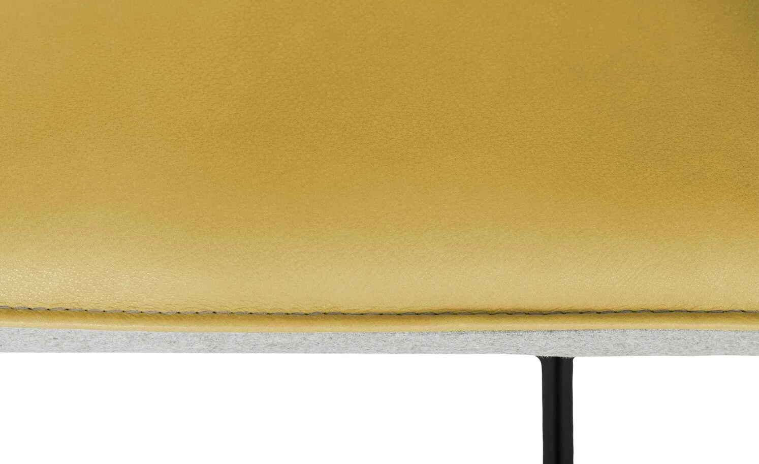 KOINOR Kufenstuhl Leder Schwof | Safran (Gelb) / Hellgrau 7 KOINOR Kufenstuhl Leder Schwof | Safran (Gelb) / Hellgrau – Bild 5