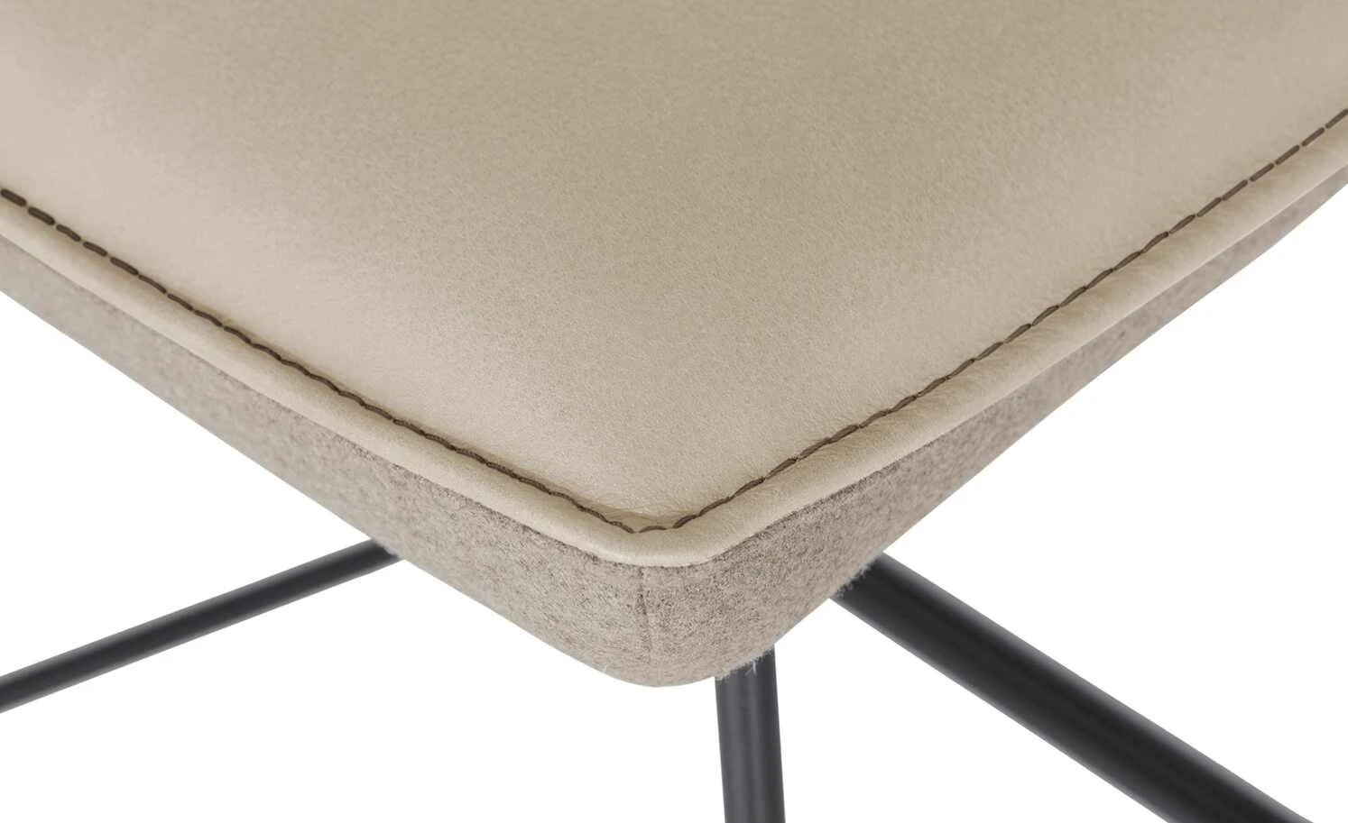 KOINOR Kufenstuhl Leder Schwof | Jade (Beige) / Dunkelbraun 11 KOINOR Kufenstuhl Leder Schwof | Jade (Beige) / Dunkelbraun – Bild 9