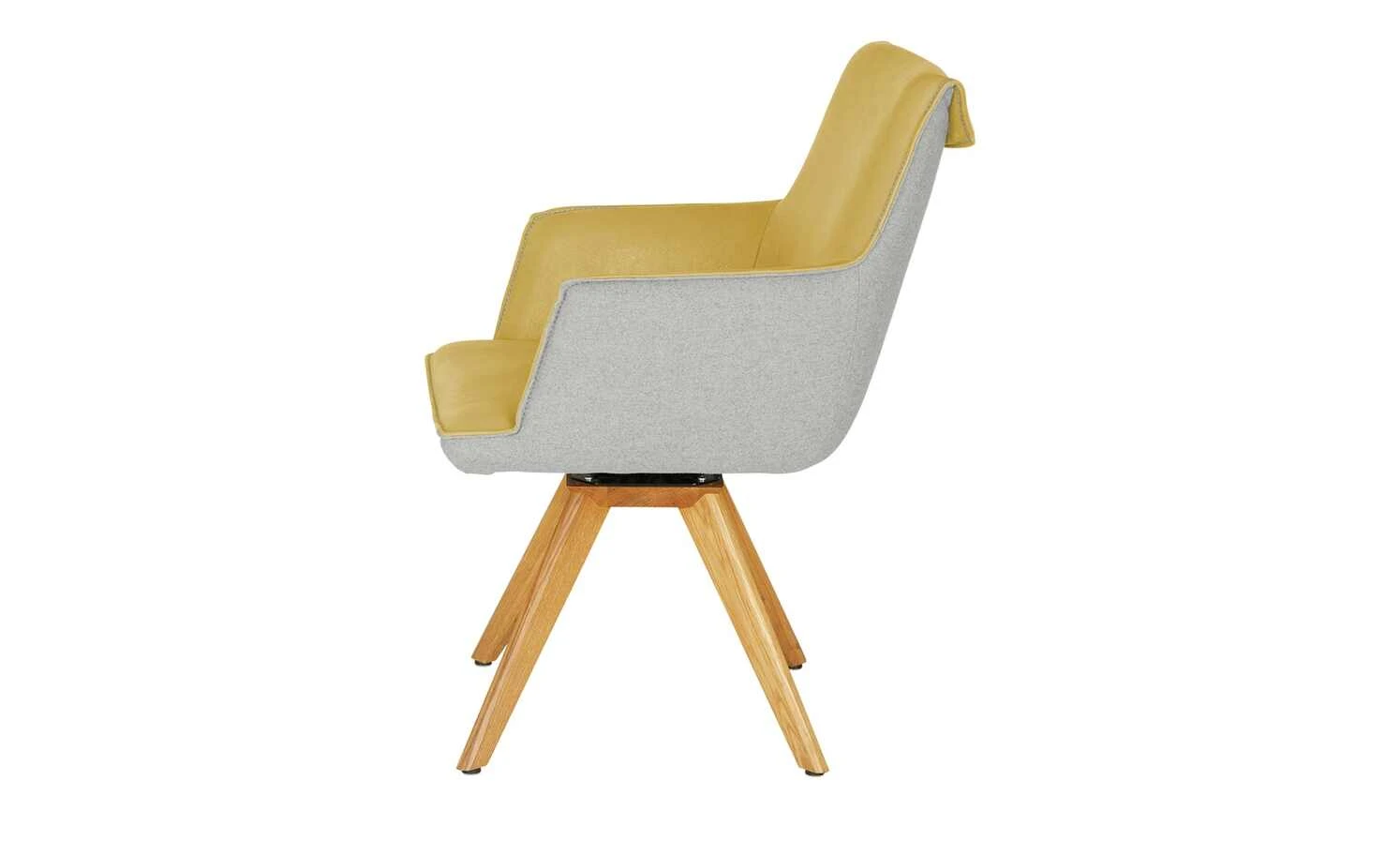 KOINOR Armlehnstuhl Leder Schwof | Safran (Gelb) / Hellgrau Ja 5 KOINOR Armlehnstuhl Leder Schwof | Safran (Gelb) / Hellgrau Ja – Bild 3