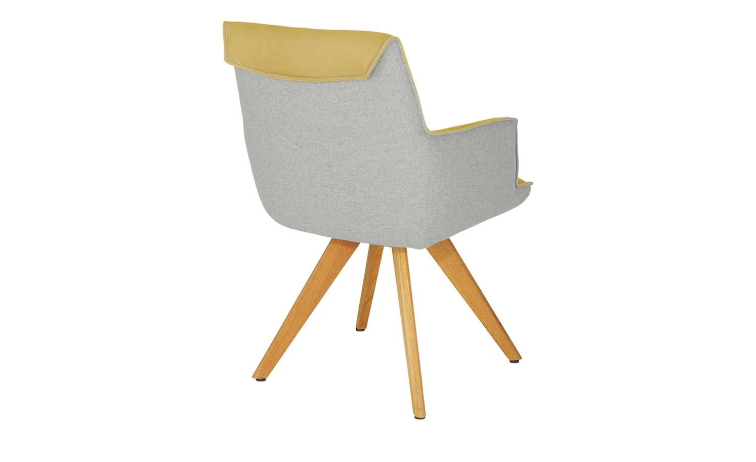 KOINOR Armlehnstuhl Leder Schwof | Safran (Gelb) / Hellgrau Ja 8 KOINOR Armlehnstuhl Leder Schwof | Safran (Gelb) / Hellgrau Ja – Bild 6