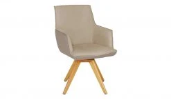 KOINOR Armlehnstuhl Leder Schwof | Jade (Beige) / Dunkelbraun Ja -Stuhle Geschaft 15302542 7 202109101235