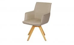 KOINOR Armlehnstuhl Leder Schwof | Jade (Beige) / Dunkelbraun Ja -Stuhle Geschaft 15302542 8 202109101235