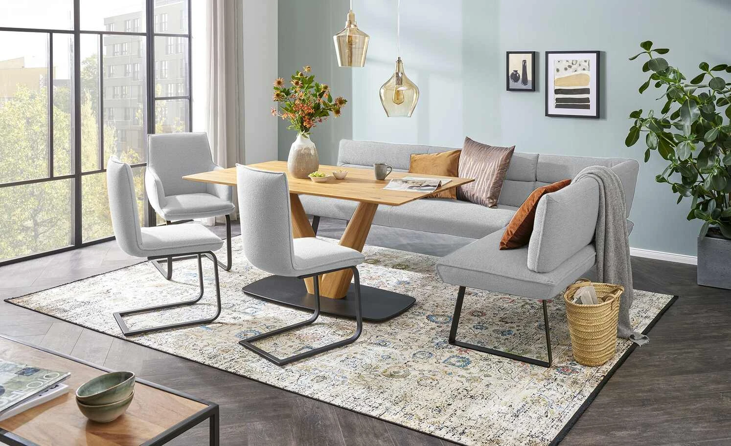 KOINOR Polsterschwingstuhl Dining System 3 | Hellgrau Nein 3 KOINOR Polsterschwingstuhl Dining System 3 | Hellgrau Nein