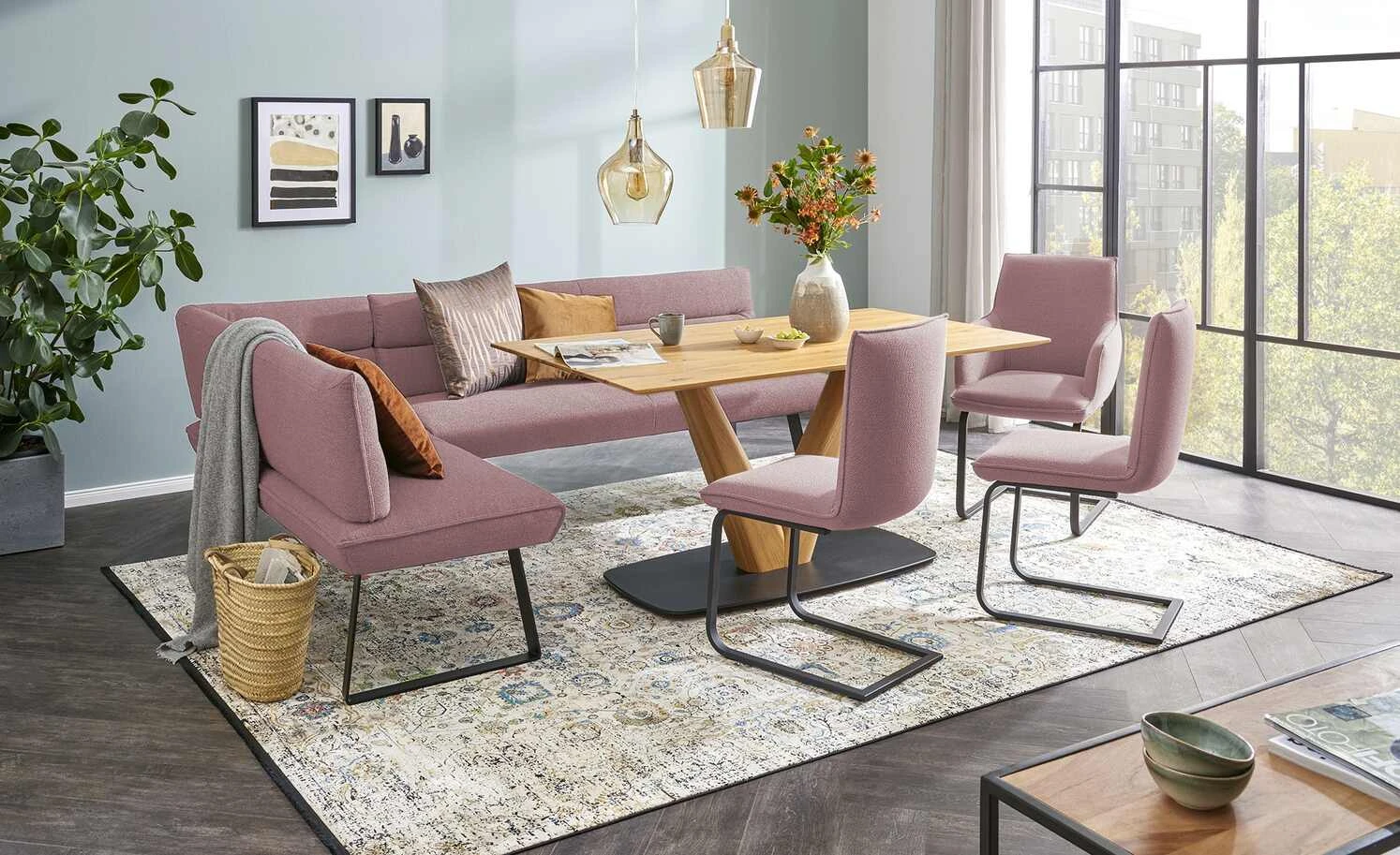 KOINOR Polsterschwingstuhl Dining System 3 | Rosa Nein 3 KOINOR Polsterschwingstuhl Dining System 3 | Rosa Nein