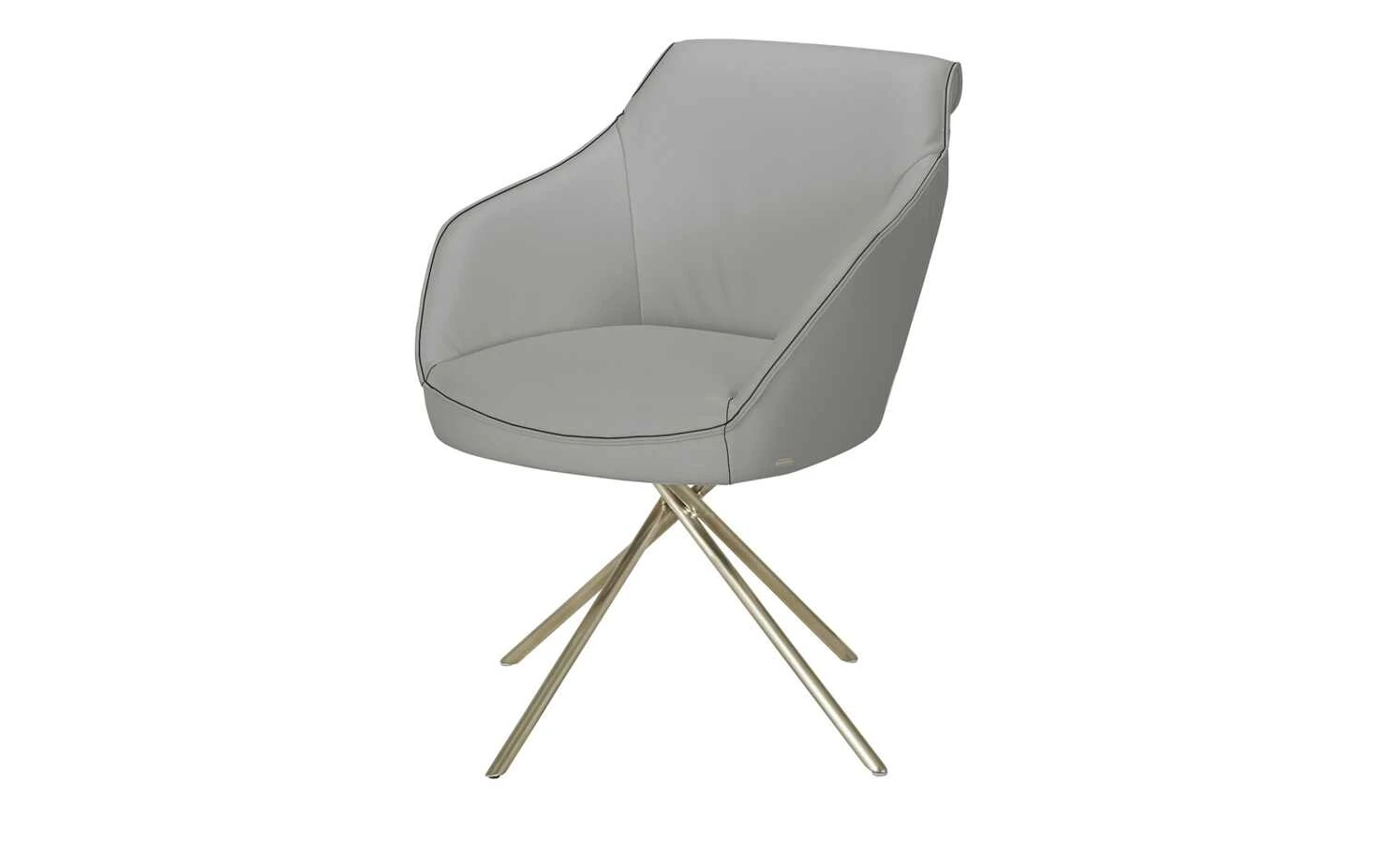 KOINOR Armlehnstuhl Dining System 1 | Silver (Hellgrau) / Kontrastnaht Schwarz 6 KOINOR Armlehnstuhl Dining System 1 | Silver (Hellgrau) / Kontrastnaht Schwarz – Bild 4