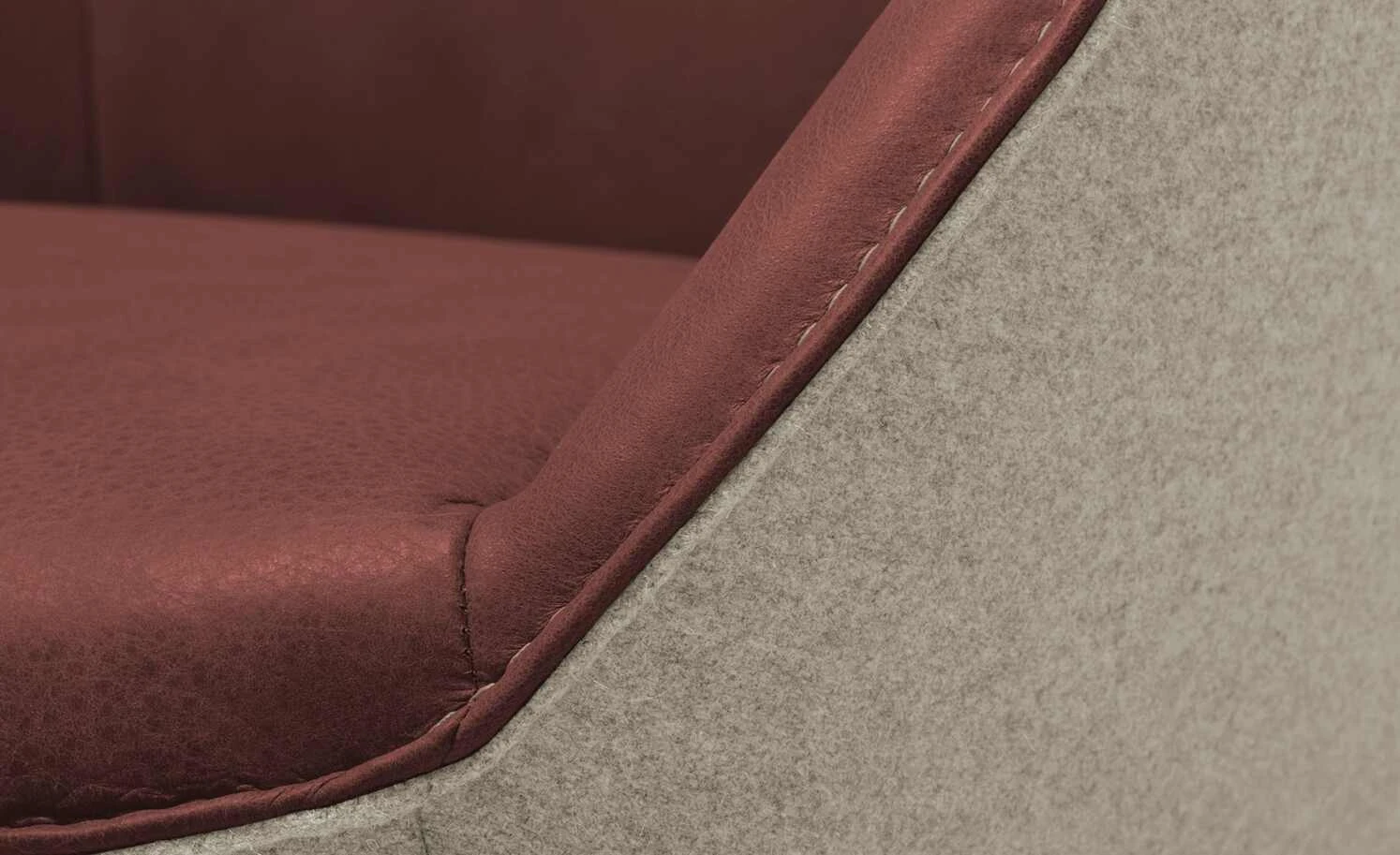 KOINOR Armlehnstuhl Dining System 4 | Chilli (Rot) / Beige / Kontrastnaht Beige 5 KOINOR Armlehnstuhl Dining System 4 | Chilli (Rot) / Beige / Kontrastnaht Beige – Bild 3