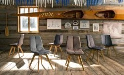 Woodford Polsterstuhl, 2er-Set Marven | Grau Eiche