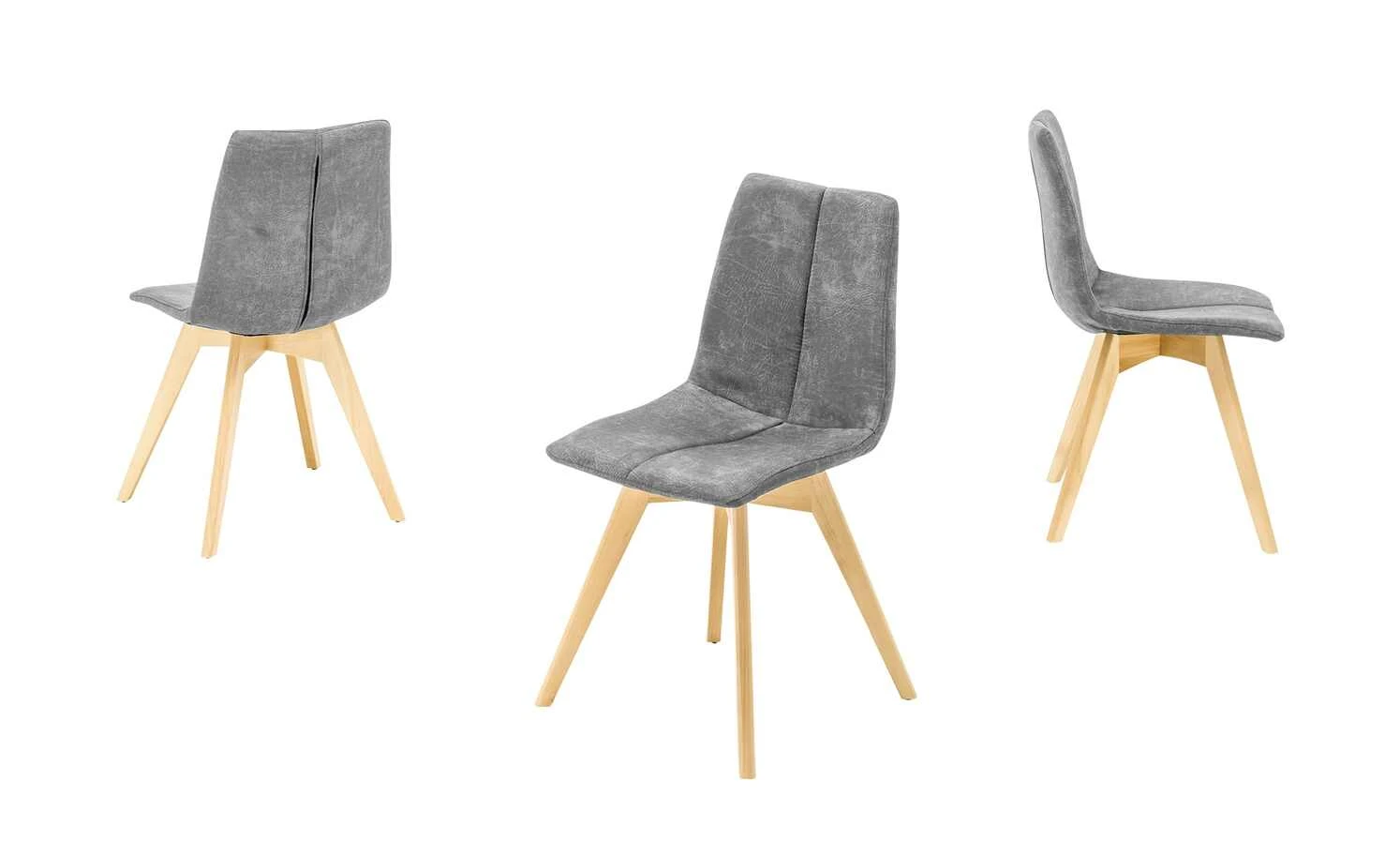 Woodford Polsterstuhl, 2er-Set Marven | Grau Buche natur 3 Woodford Polsterstuhl, 2er-Set Marven | Grau Buche natur