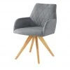 Woodford Polsterstuhl mit Armlehne Bristol | Grau Eiche Ja
