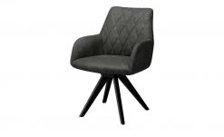 Woodford Polsterstuhl mit Armlehne Bristol | Grau (Dunkelgrau) Schwarz Ja