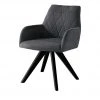 Woodford Polsterstuhl mit Armlehne Bristol | Schwarz Schwarz Ja