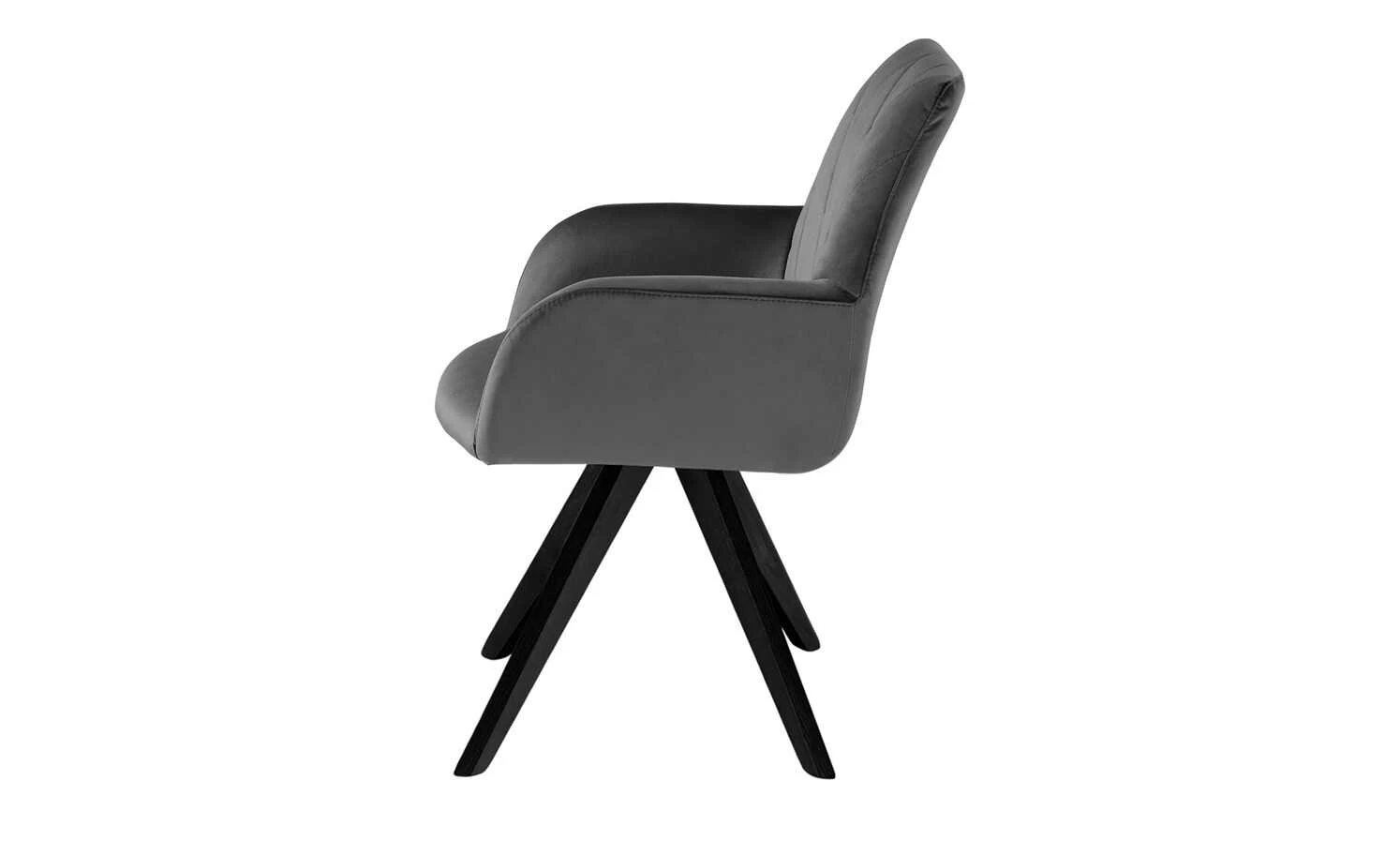 Woodford Polsterstuhl mit Armlehne Bristol | Grau Schwarz Ja 4 Woodford Polsterstuhl mit Armlehne Bristol | Grau Schwarz Ja – Bild 2