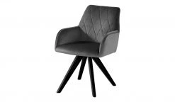 Woodford Polsterstuhl mit Armlehne Bristol | Grau Schwarz Ja