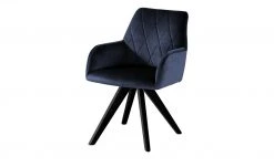 Woodford Polsterstuhl mit Armlehne Bristol | Blau Schwarz Ja