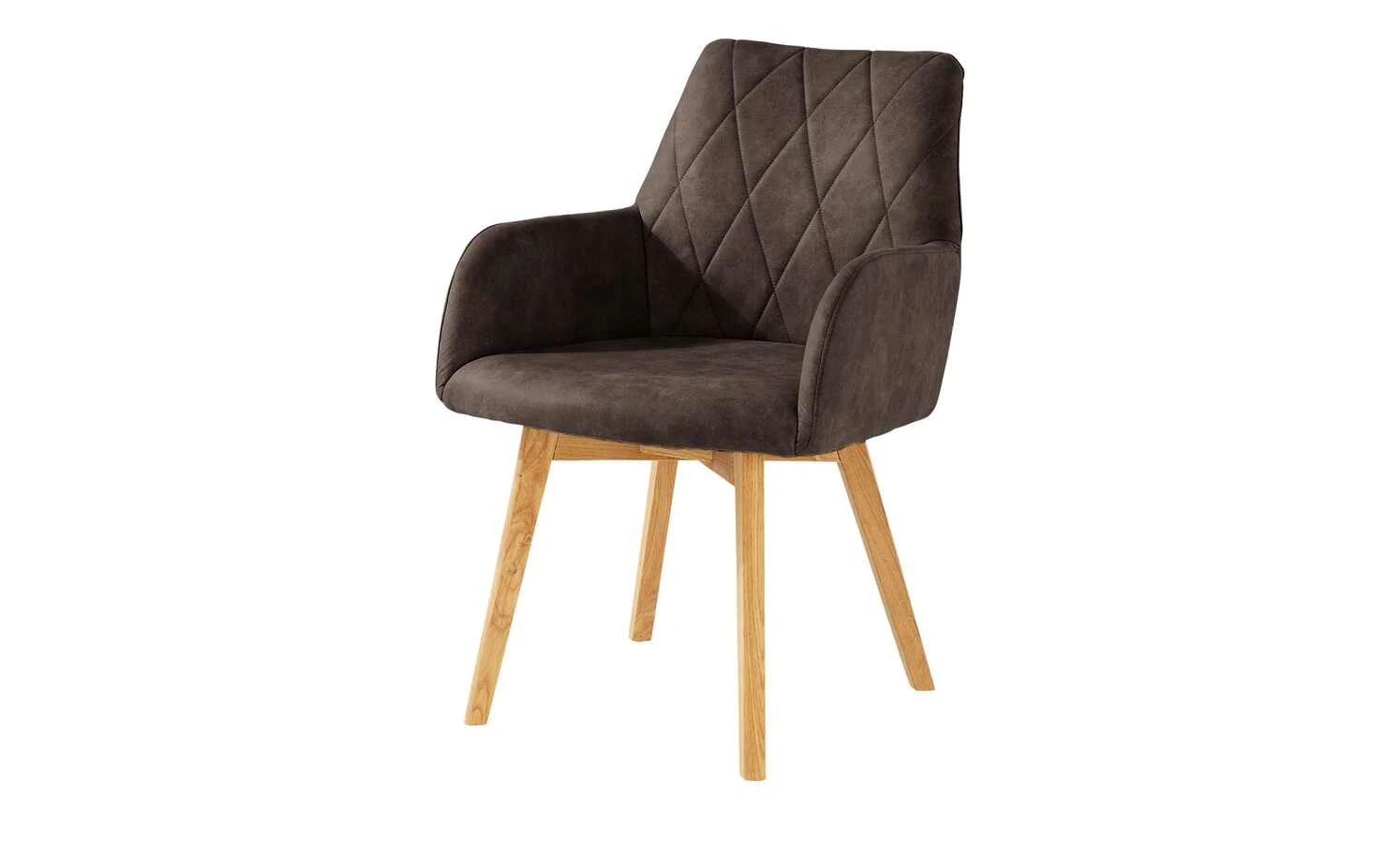 Woodford Polsterstuhl mit Armlehne Bristol | Braun (Dunkelbraun) Eiche 3 Woodford Polsterstuhl mit Armlehne Bristol | Braun (Dunkelbraun) Eiche