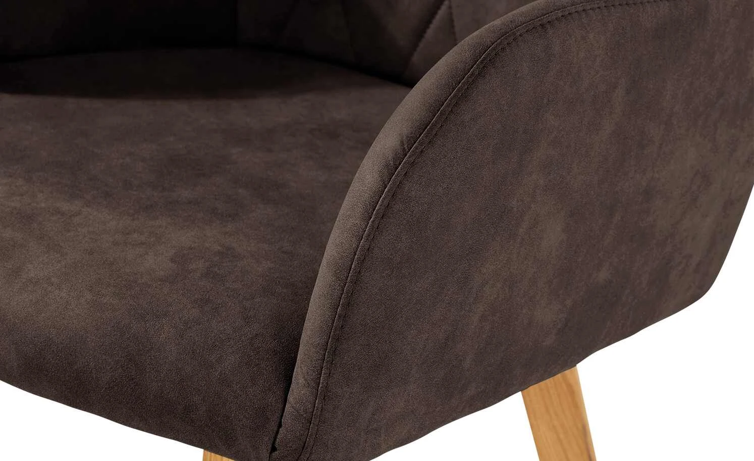 Woodford Polsterstuhl mit Armlehne Bristol | Braun (Dunkelbraun) Eiche 10 Woodford Polsterstuhl mit Armlehne Bristol | Braun (Dunkelbraun) Eiche – Bild 8