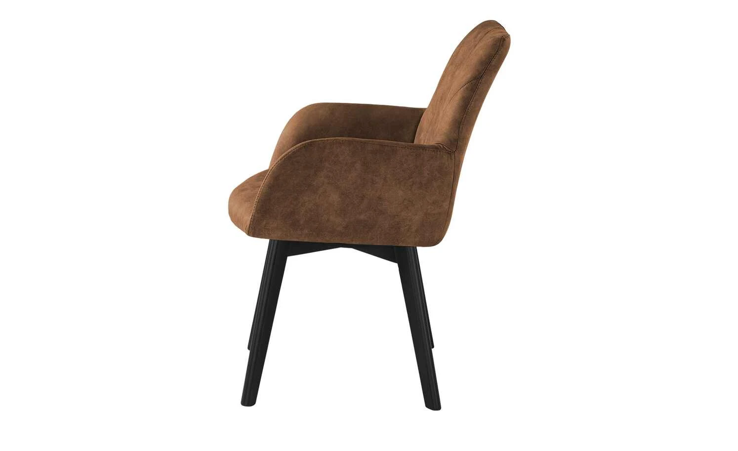 Woodford Polsterstuhl mit Armlehne Bristol | Cognac (Braun) Schwarz 5 Woodford Polsterstuhl mit Armlehne Bristol | Cognac (Braun) Schwarz – Bild 3