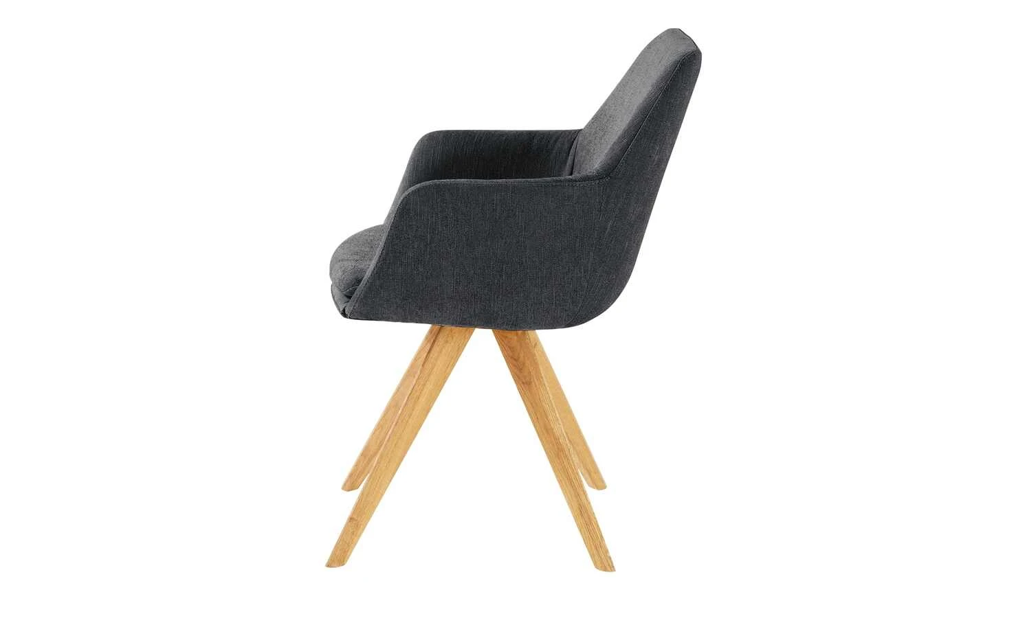 Woodford Polsterstuhl mit Armlehne Helsinki | Schwarz Nein Eiche 9 Woodford Polsterstuhl mit Armlehne Helsinki | Schwarz Nein Eiche – Bild 7