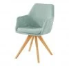 Woodford Polsterstuhl mit Armlehne Helsinki | Türkis Nein Eiche