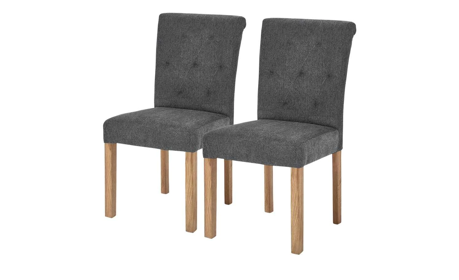 Woodford 2er Set Polsterstuhl Messena | Anthrazit Eiche 5 Woodford 2er Set Polsterstuhl Messena | Anthrazit Eiche – Bild 3