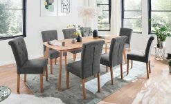 Woodford 2er Set Polsterstuhl Messena | Anthrazit Eiche