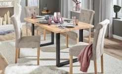 Woodford 2er Set Polsterstuhl Messena | Cappuccino (Hellbraun) Buche