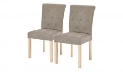 Woodford 2er Set Polsterstuhl Messena | Cappuccino (Hellbraun) Eiche Sonoma