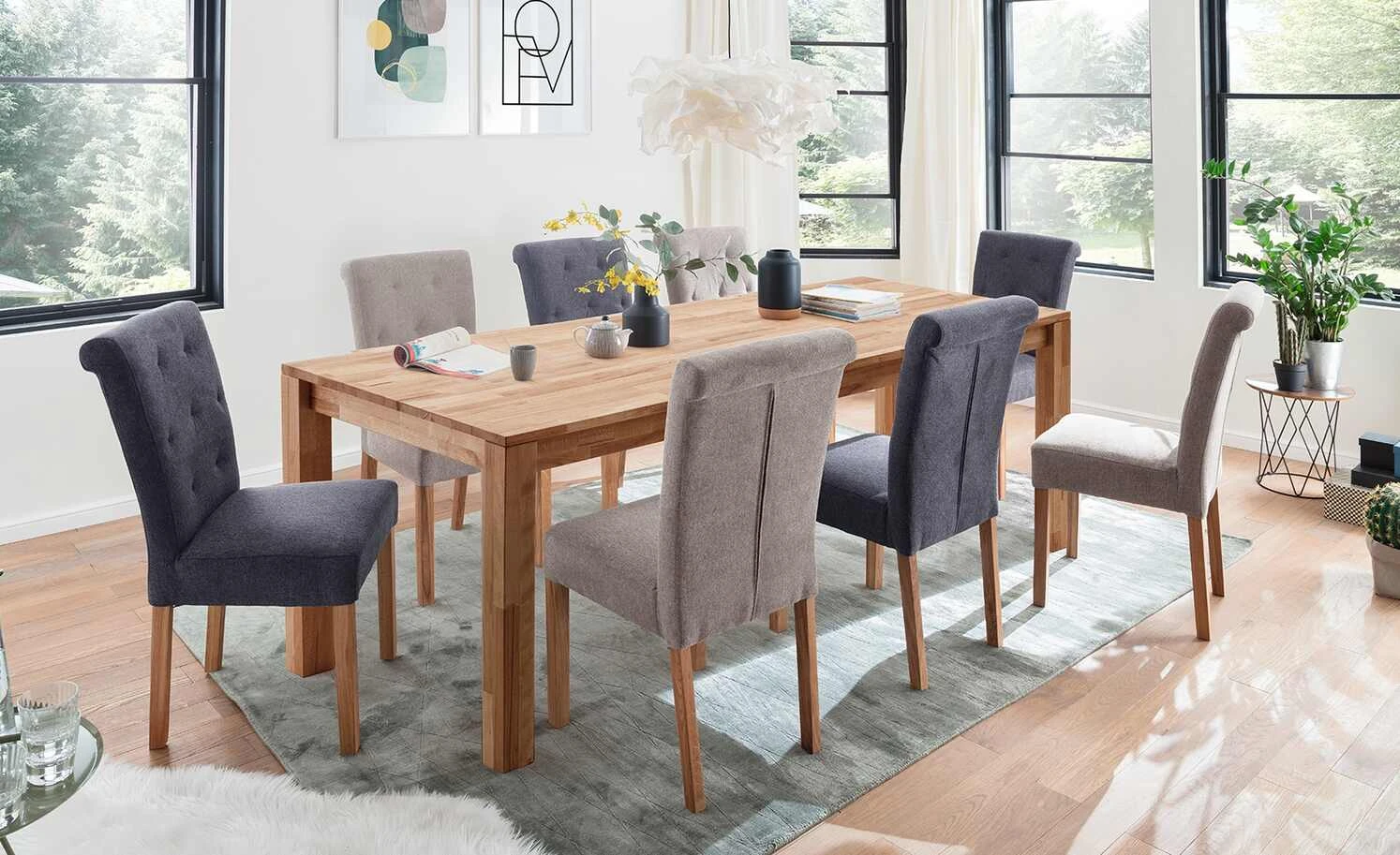 Woodford 2er Set Polsterstuhl Messena | Cappuccino (Hellbraun) Eiche 4 Woodford 2er Set Polsterstuhl Messena | Cappuccino (Hellbraun) Eiche – Bild 2