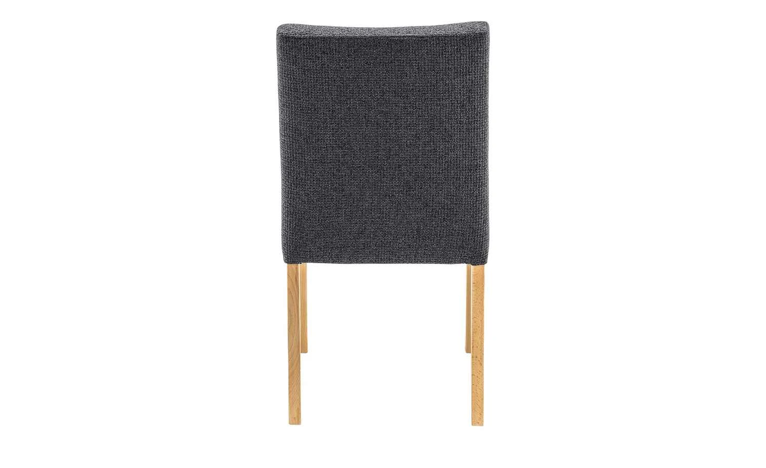 Woodford 2er Set Polsterstuhl Mako | Webstoff grob Anthrazit Buche natur 4 Woodford 2er Set Polsterstuhl Mako | Webstoff grob Anthrazit Buche natur – Bild 2