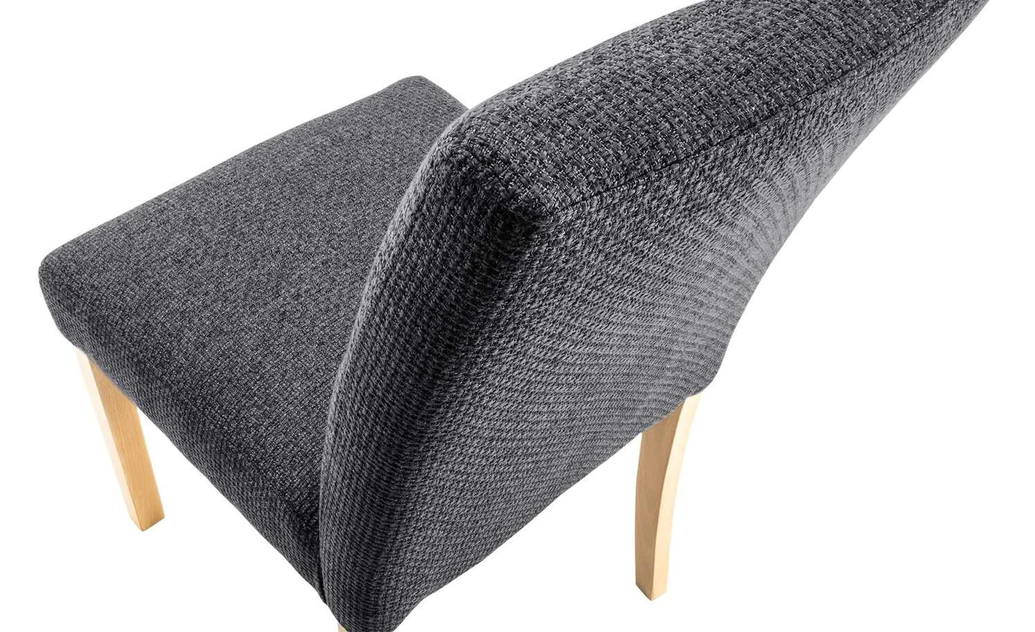 Woodford 2er Set Polsterstuhl Mako | Webstoff grob Anthrazit Buche natur 7 Woodford 2er Set Polsterstuhl Mako | Webstoff grob Anthrazit Buche natur – Bild 5