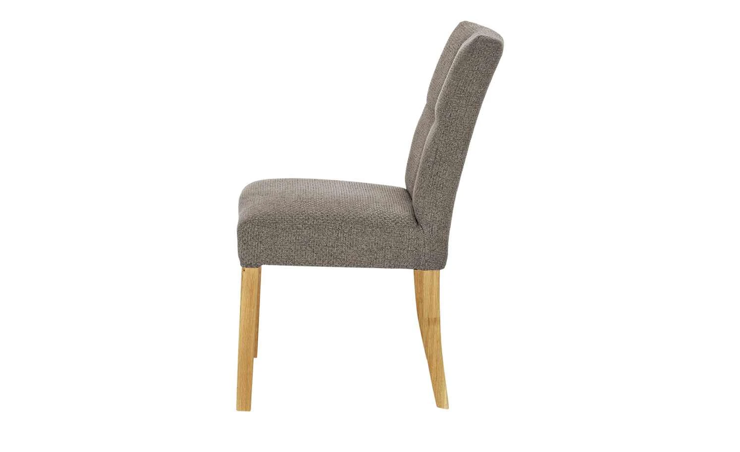 Woodford 2er Set Polsterstuhl Mako | Webstoff grob Cappuccino (Braun) Eiche geölt 5 Woodford 2er Set Polsterstuhl Mako | Webstoff grob Cappuccino (Braun) Eiche geölt – Bild 3