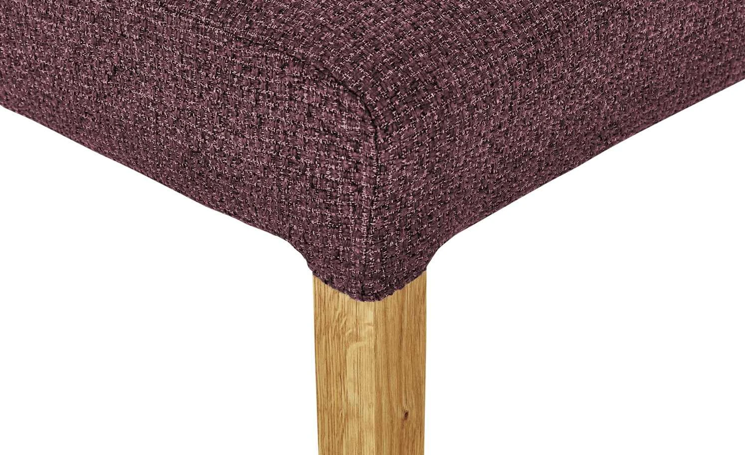 Woodford 2er Set Polsterstuhl Mako | Webstoff grob Bordeaux Eiche geölt 10 Woodford 2er Set Polsterstuhl Mako | Webstoff grob Bordeaux Eiche geölt – Bild 8