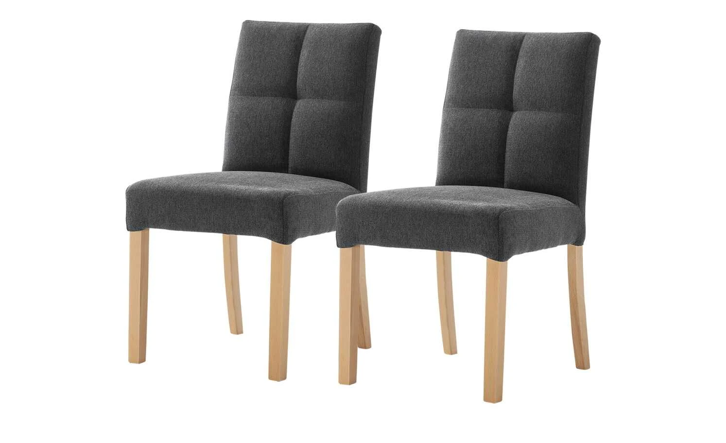 Woodford 2er Set Polsterstuhl Mako | Webstoff fein Anthrazit Buche natur 3 Woodford 2er Set Polsterstuhl Mako | Webstoff fein Anthrazit Buche natur
