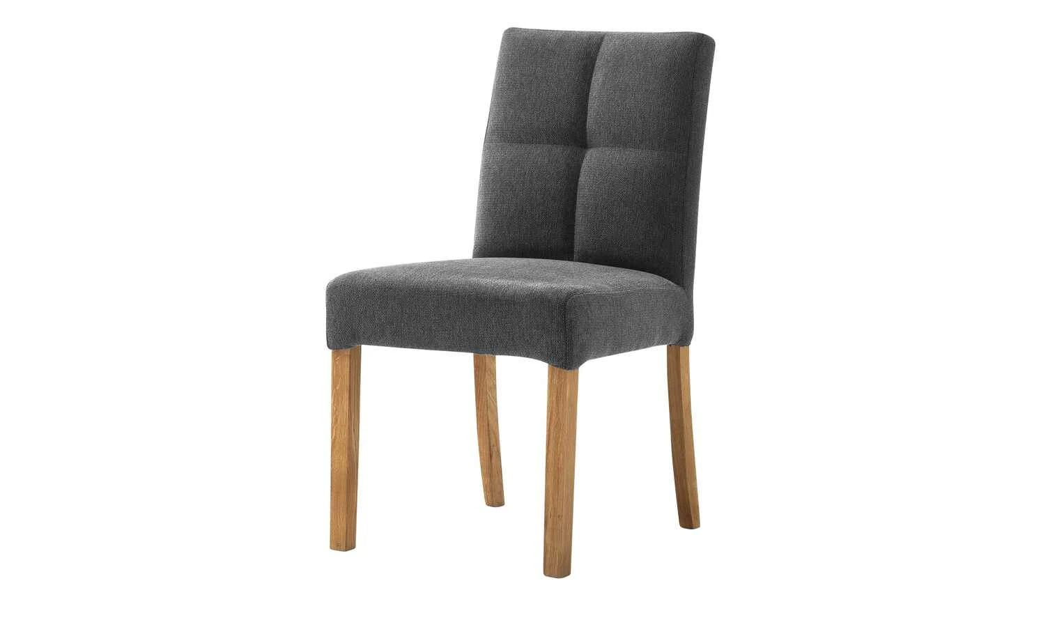 Woodford 2er Set Polsterstuhl Mako | Webstoff fein Anthrazit Eiche geölt 5 Woodford 2er Set Polsterstuhl Mako | Webstoff fein Anthrazit Eiche geölt – Bild 3