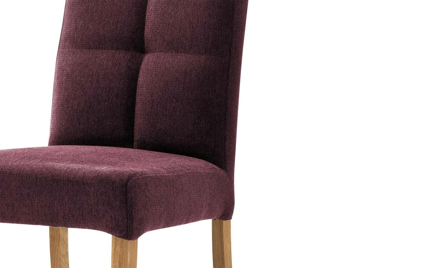 Woodford 2er Set Polsterstuhl Mako | Webstoff fein Bordeaux Eiche geölt 5 Woodford 2er Set Polsterstuhl Mako | Webstoff fein Bordeaux Eiche geölt – Bild 3
