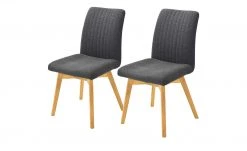 Woodford 2er Set Polsterstuhl Menda | Anthrazit Wildeiche Nein Nein