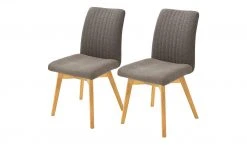Woodford 2er Set Polsterstuhl Menda | Cappuccino Wildeiche Nein Nein