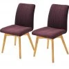 Woodford 2er Set Polsterstuhl Menda | Bordeaux Wildeiche Nein Nein