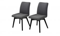 Woodford 2er Set Polsterstuhl Menda | Anthrazit Schwarz Nein Nein