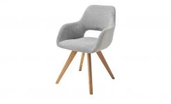 Woodford Polsterstuhl Lucina | Hellgrau Wildeiche Nein