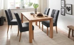 Woodford 2er Set Polsterstuhl Renaldo | Anthrazit Buche natur