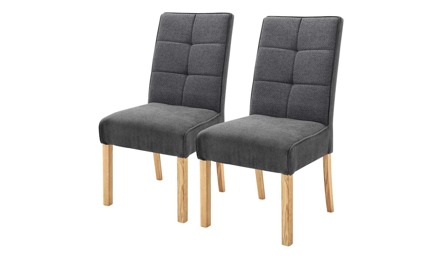 Woodford 2er Set Polsterstuhl Renaldo | Anthrazit Eiche geölt 4 Woodford 2er Set Polsterstuhl Renaldo | Anthrazit Eiche geölt – Bild 2