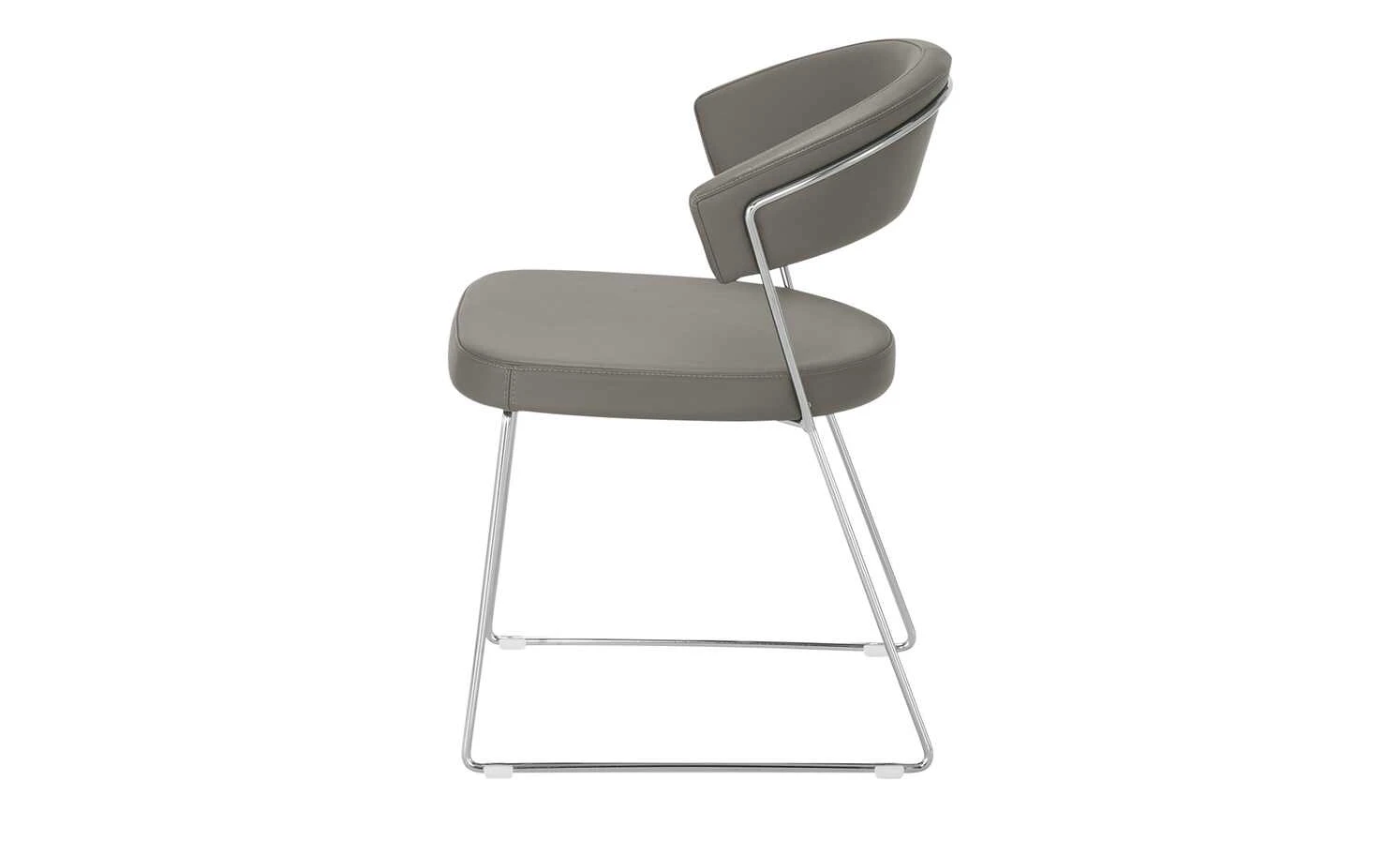 Connubia Kufenstuhl Leder New York | Taubengrau 4 Connubia Kufenstuhl Leder New York | Taubengrau – Bild 2