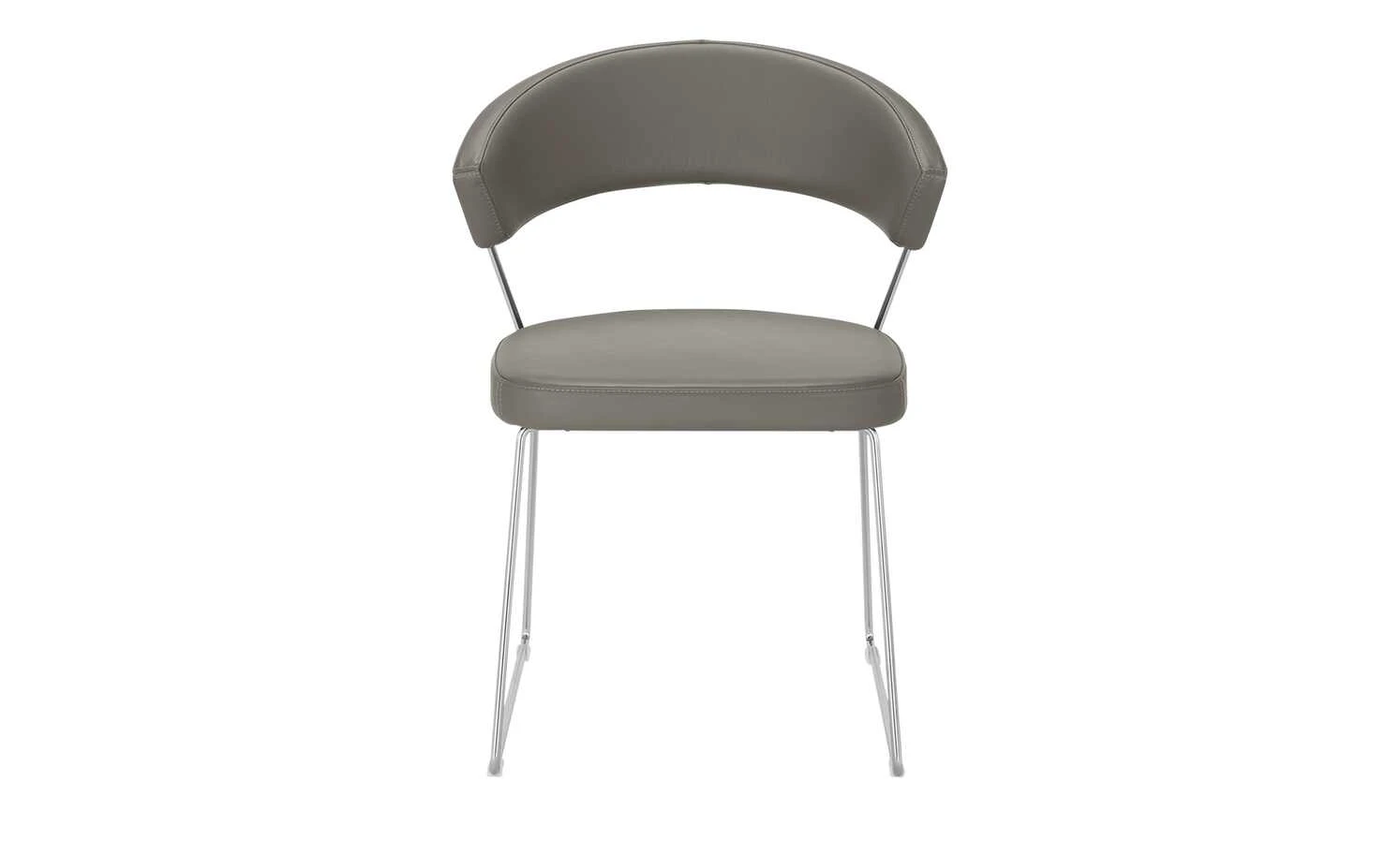 Connubia Kufenstuhl Leder New York | Taubengrau 5 Connubia Kufenstuhl Leder New York | Taubengrau – Bild 3