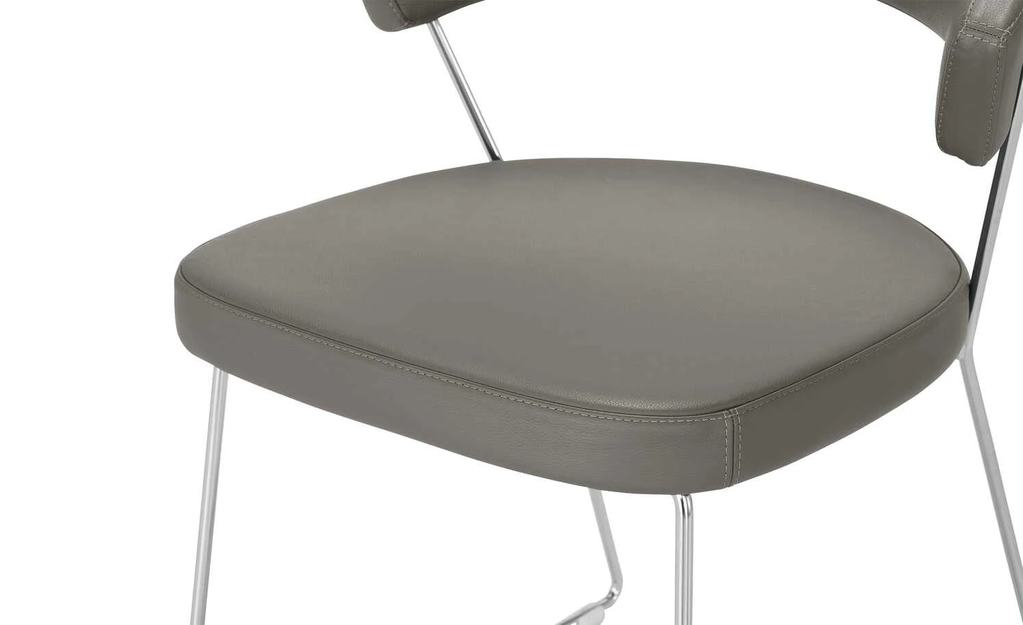 Connubia Kufenstuhl Leder New York | Taubengrau 8 Connubia Kufenstuhl Leder New York | Taubengrau – Bild 6