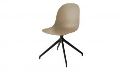 Connubia Schalenstuhl Academy | Haselnussbraun 180 Grad drehbar mit Rückstellfunktion Schwarz